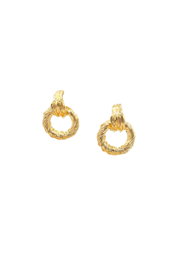 Dainty Gold Circle Post Earrings