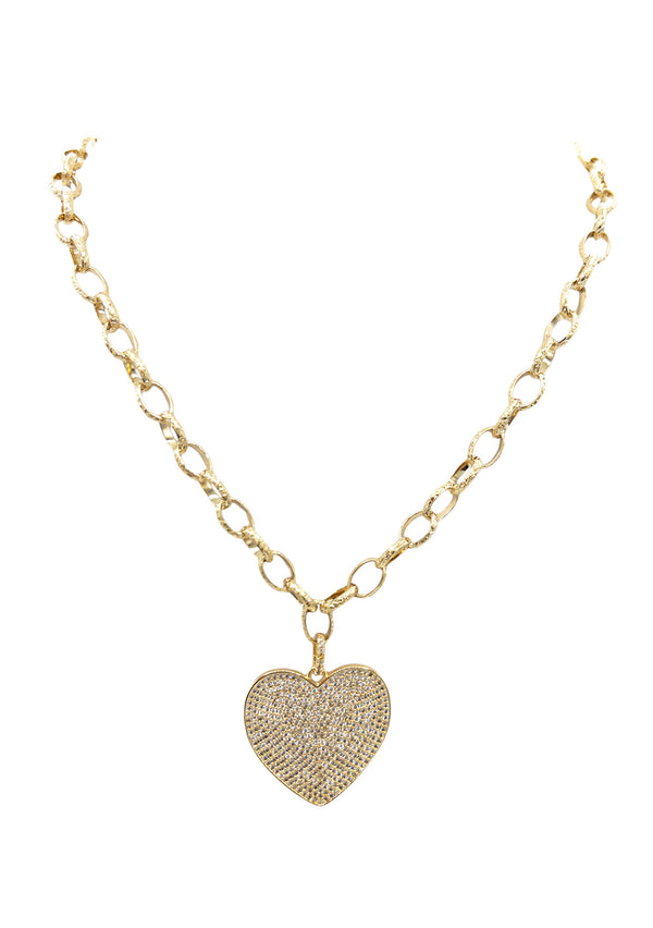 Diamond Illusion Heart Pendant Necklace