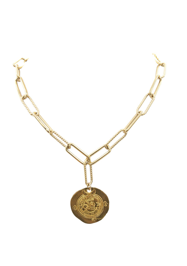 Afghan Gold Coin Pendant Necklace