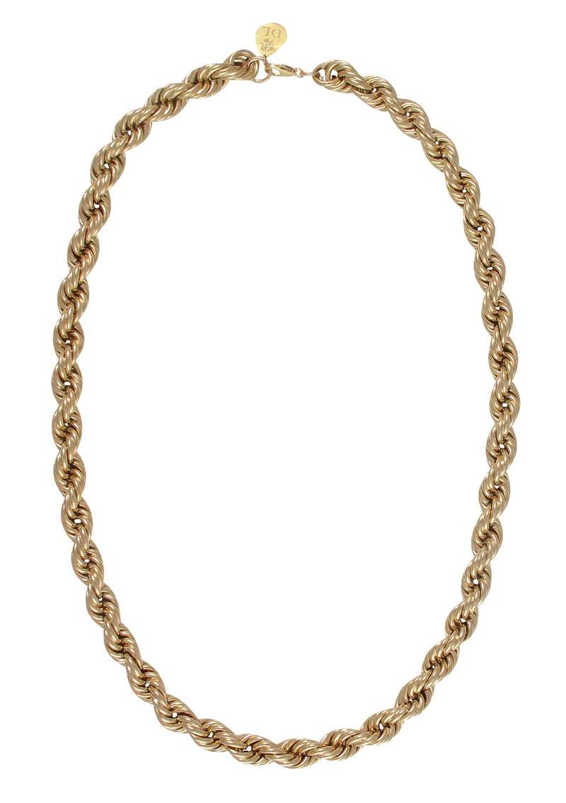 Thick Twisted Gold Chain Necklace