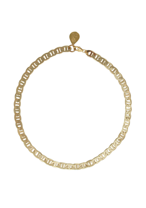 Flat Golden Chain Necklace
