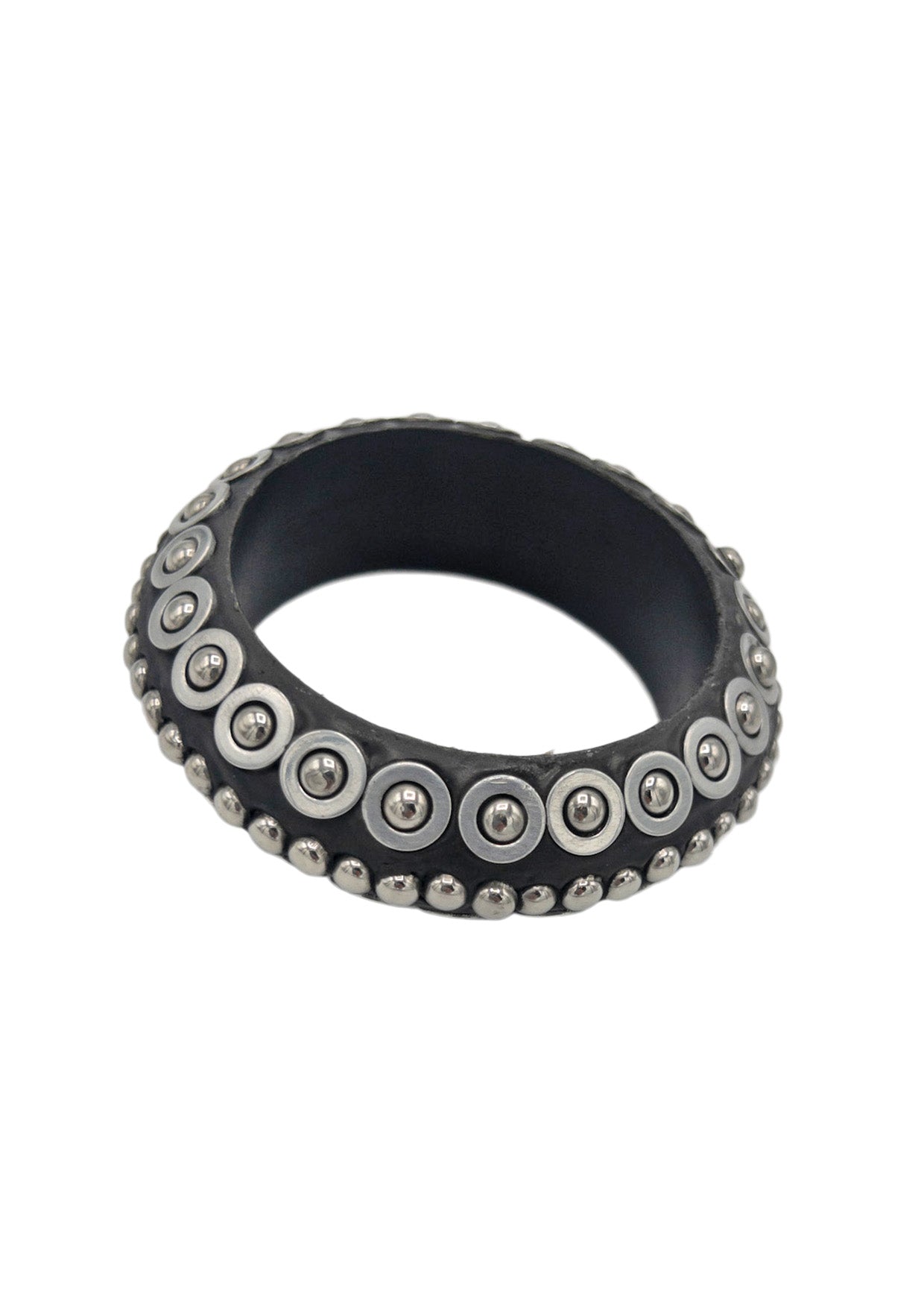Black Resin Silver Dodgit Bracelet Devon Leigh Jewelry