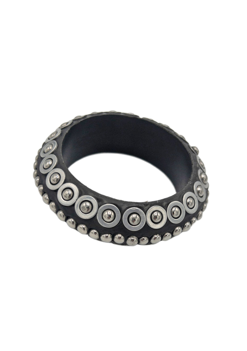 Black Resin Silver Dodgit Bracelet