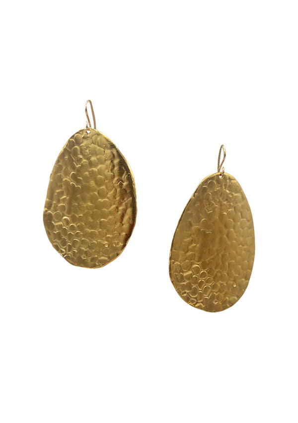 Snake Print Gold Drop Earrings