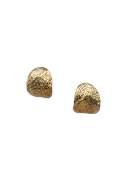 Textured Gold Post Earrings