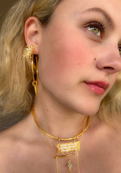 Gold Diamond Illusion Spike Post Earrings