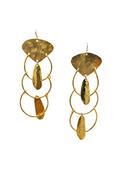 Gold Cascading Statement Earrings