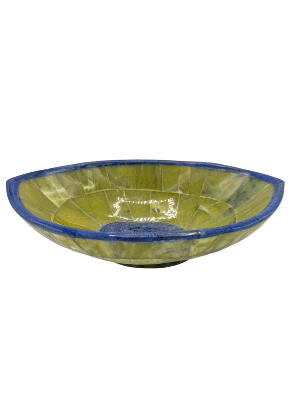 Green Jade and Blue Lapis Bowl