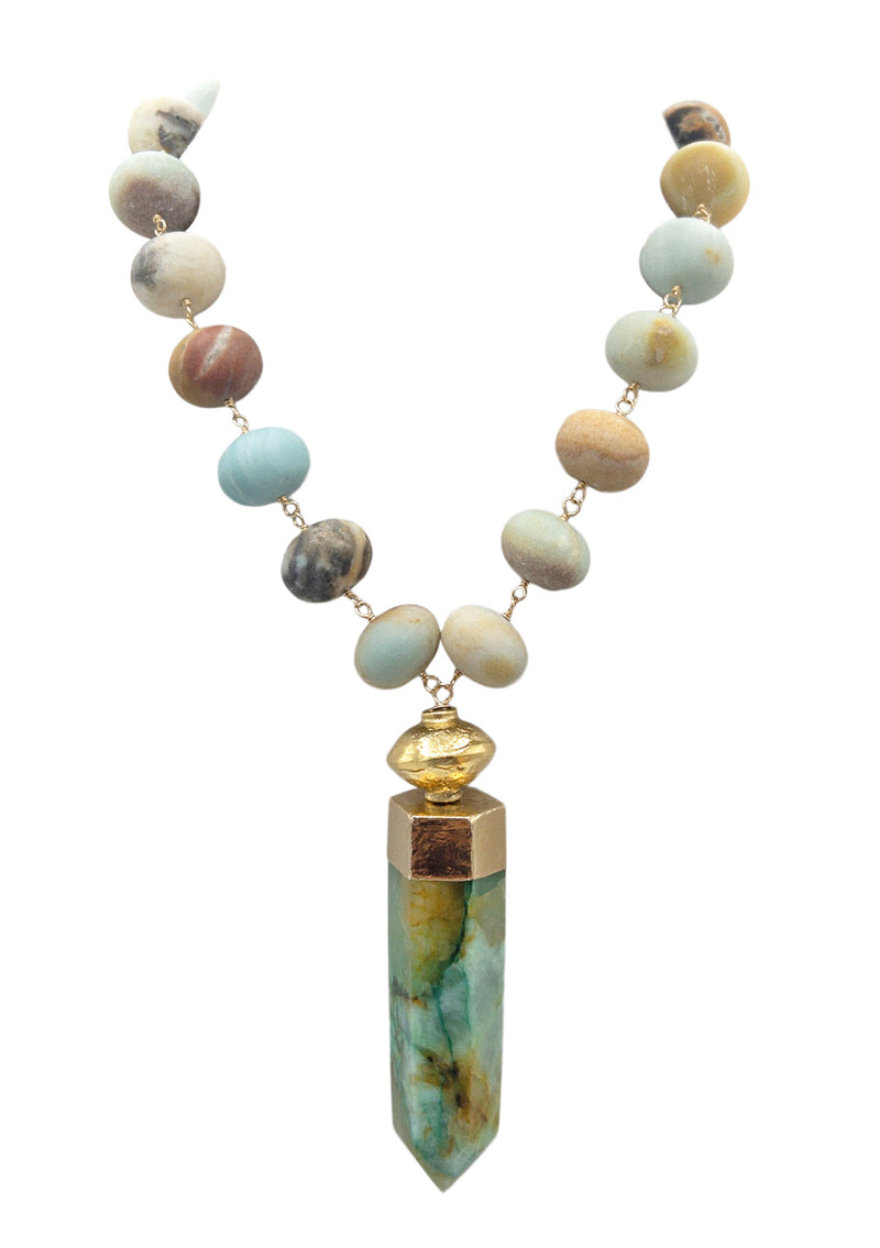 Amazonite Chrysocolla Pendant Necklace