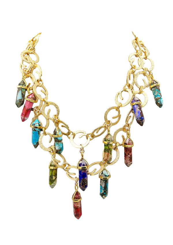 Multi Color Pendant Necklace