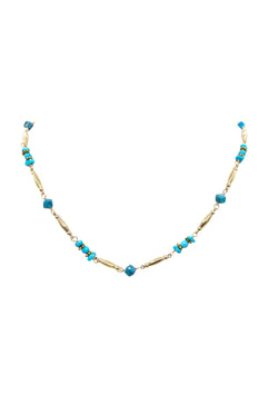 Turquoise Gold Chain Necklace