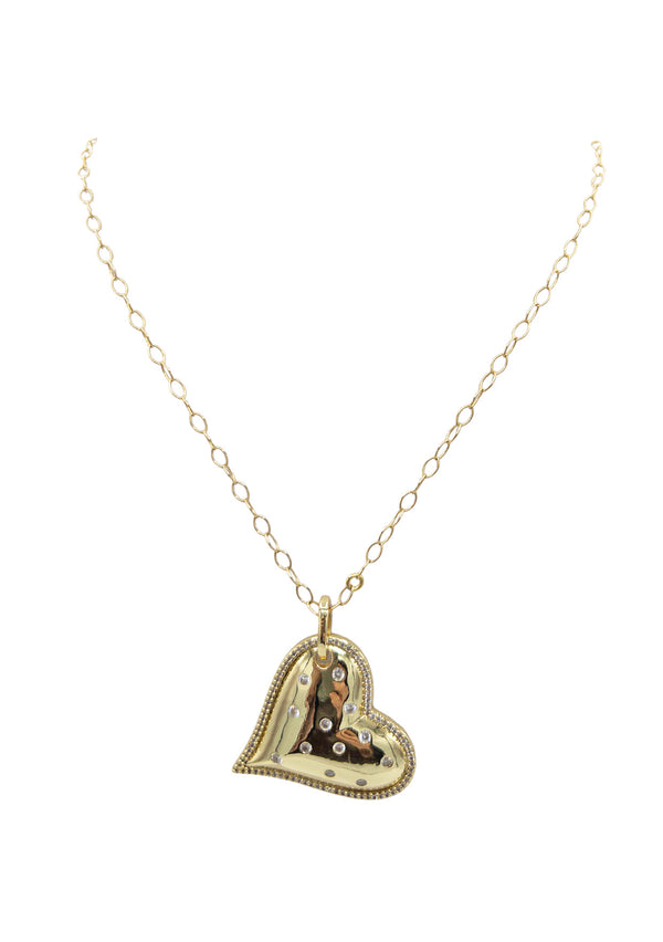 Heart Pendant Gold Chain Necklace