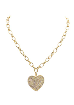 Diamond Illusion Heart Pendant Necklace