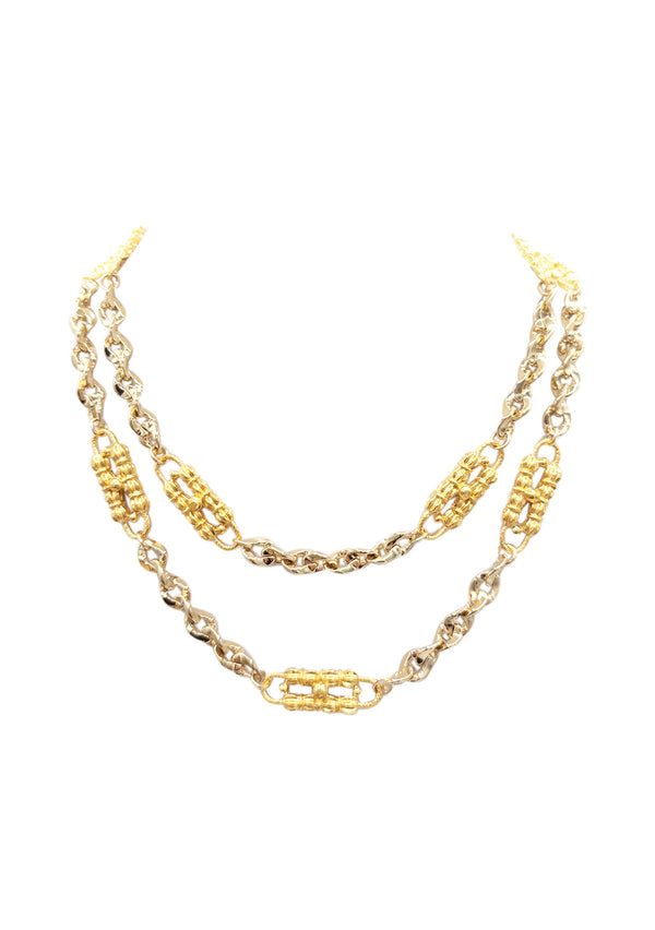 Double Strand Gold Link Necklace