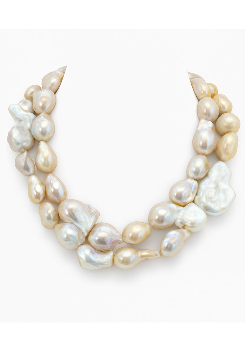 Double Strand Keisha Freshwater Pearl Necklace