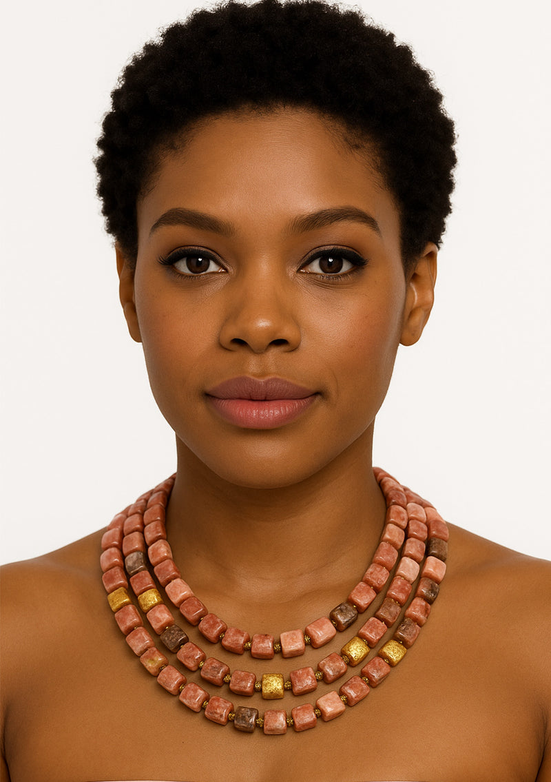 Red Jasper Multistrand Necklace