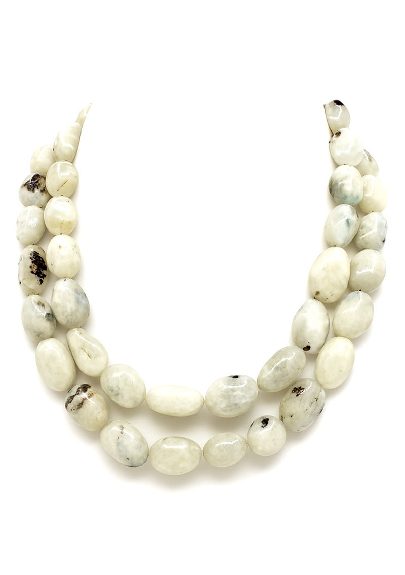 Double Strand Moonstone Necklace