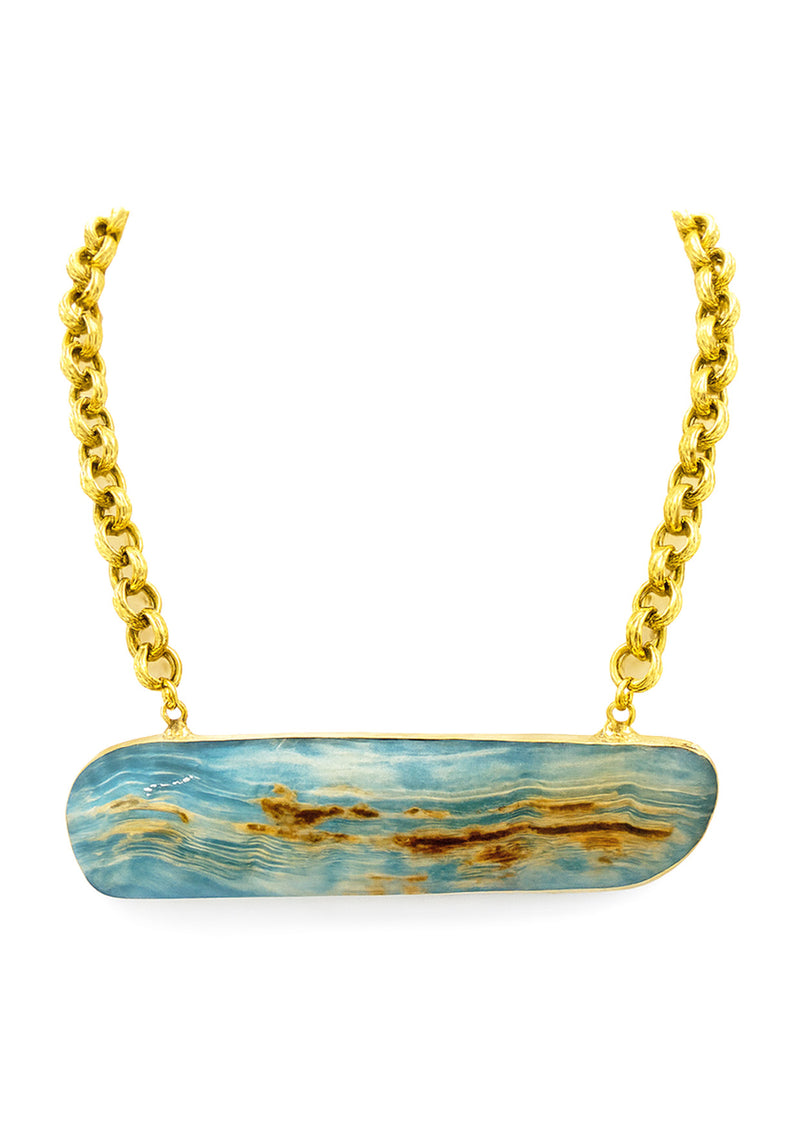 One of a Kind Aqua Pendant Necklace