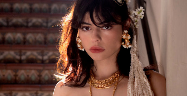 Pearl Cluster Gold  Post Earrings