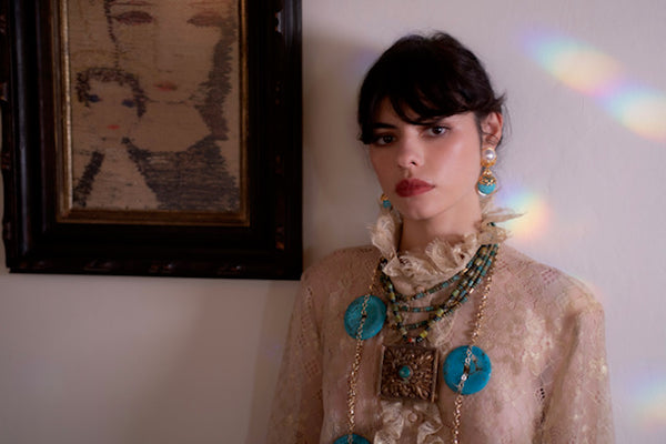 Turquoise Ethnic Pendant Necklace