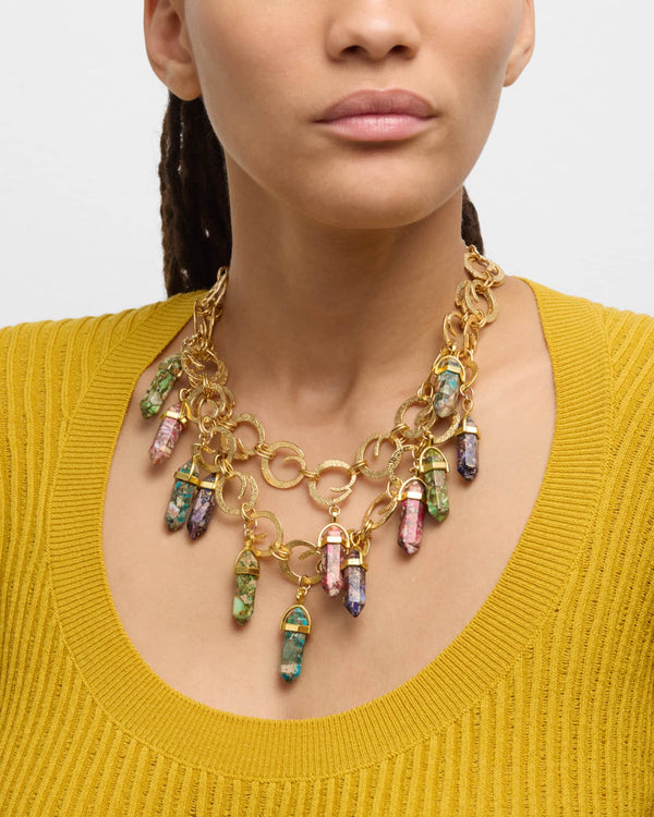 Multi Color Pendant Necklace