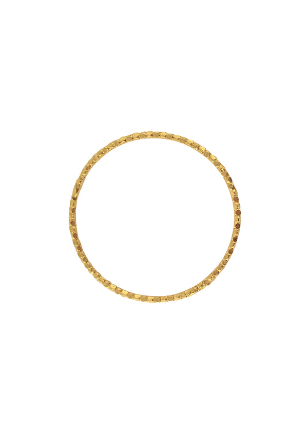 Gold Textured Bangle Bracelet