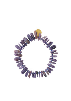 Purple Charoite Slab Stretch Bracelet
