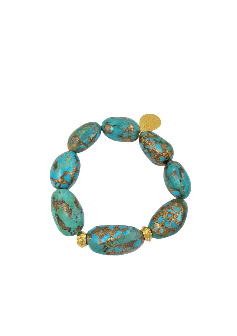 Copper Infused Turquoise Stretch Bracelet