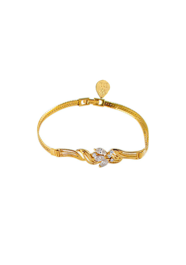 Diamond Illusion Gold Mesh Bracelet