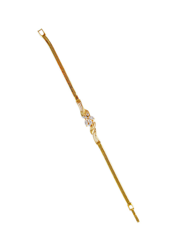 Diamond Illusion Gold Mesh Bracelet