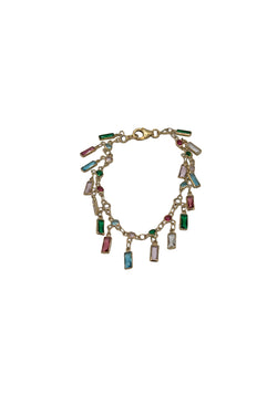 Multicolor Crystal Charm Bracelet