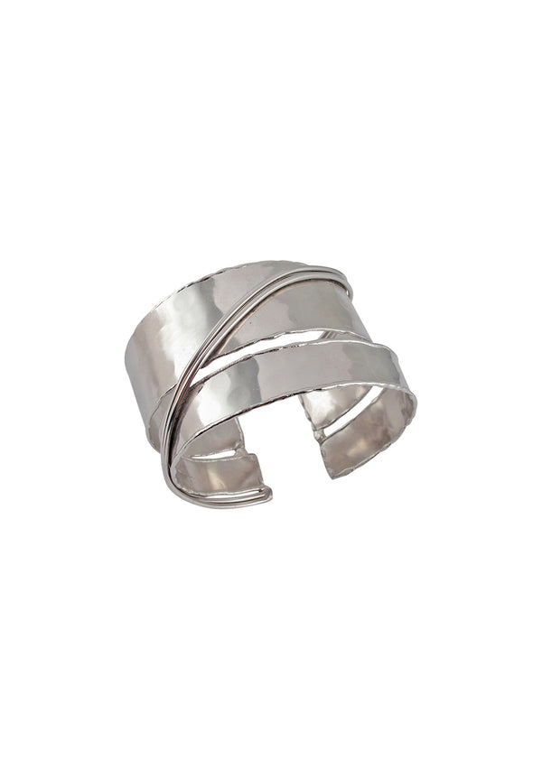 Rhodium Slit Cuff