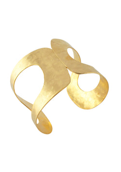 Gold boho cuff bracelet