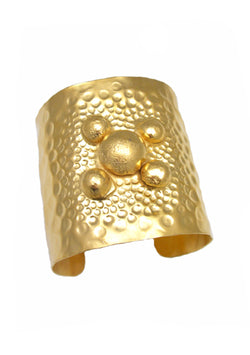 Gold Hammered Bubble Cuff
