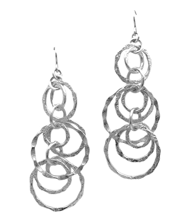Textured Multi Circle Earrings