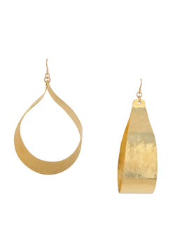 Large Hammered Gold Hoop Earrings