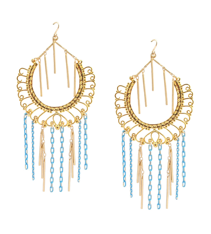 Fringe hotsell chandelier earrings