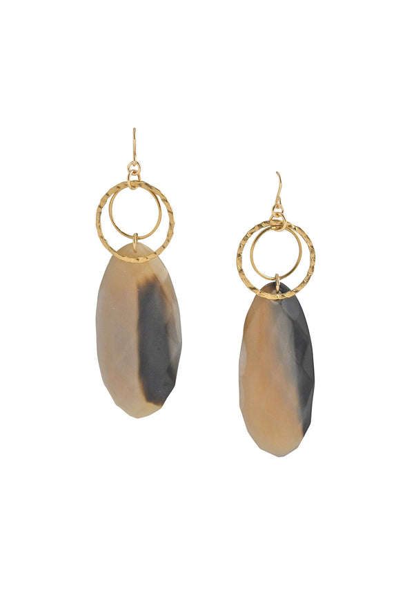 Earth Tone Buffalo Horn Earrings