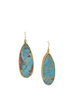 Ocean Jasper in Gold Foil Earrings
