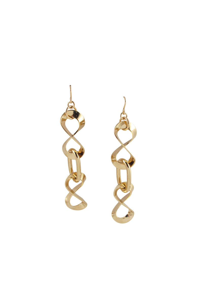 Gold Infinity Chain Earrings