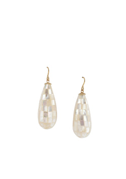 Mother of Pearl Mosaic Drop Earrings