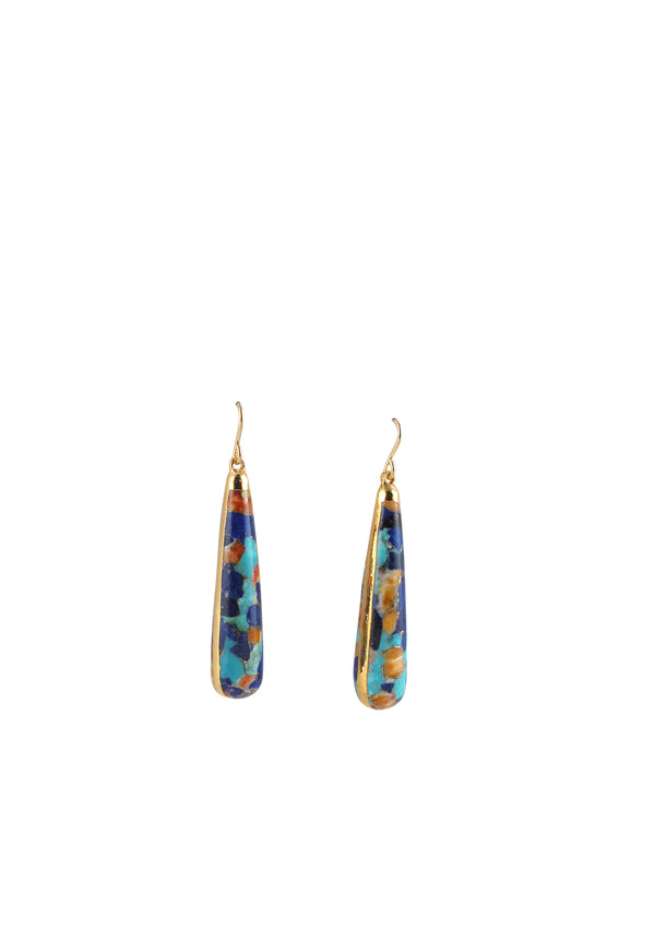 Multicolor in Gold Foil Earrings