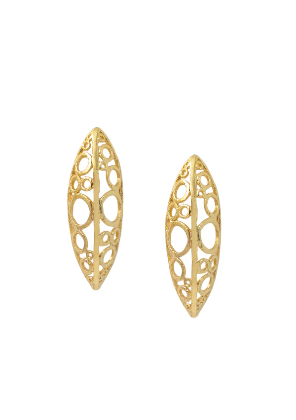 Gold Filigree Post Earrings