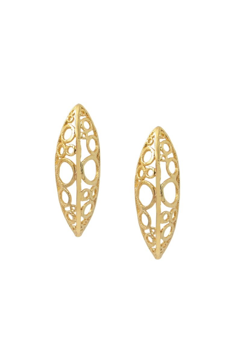 Gold Filigree Post Earrings