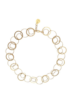Multi Circle Gold Chain Necklace