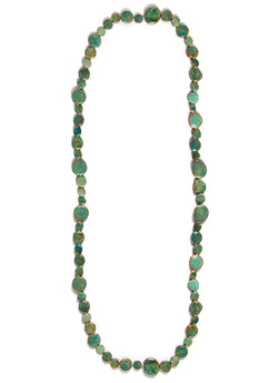 Long Copper Infused Turquoise Necklace