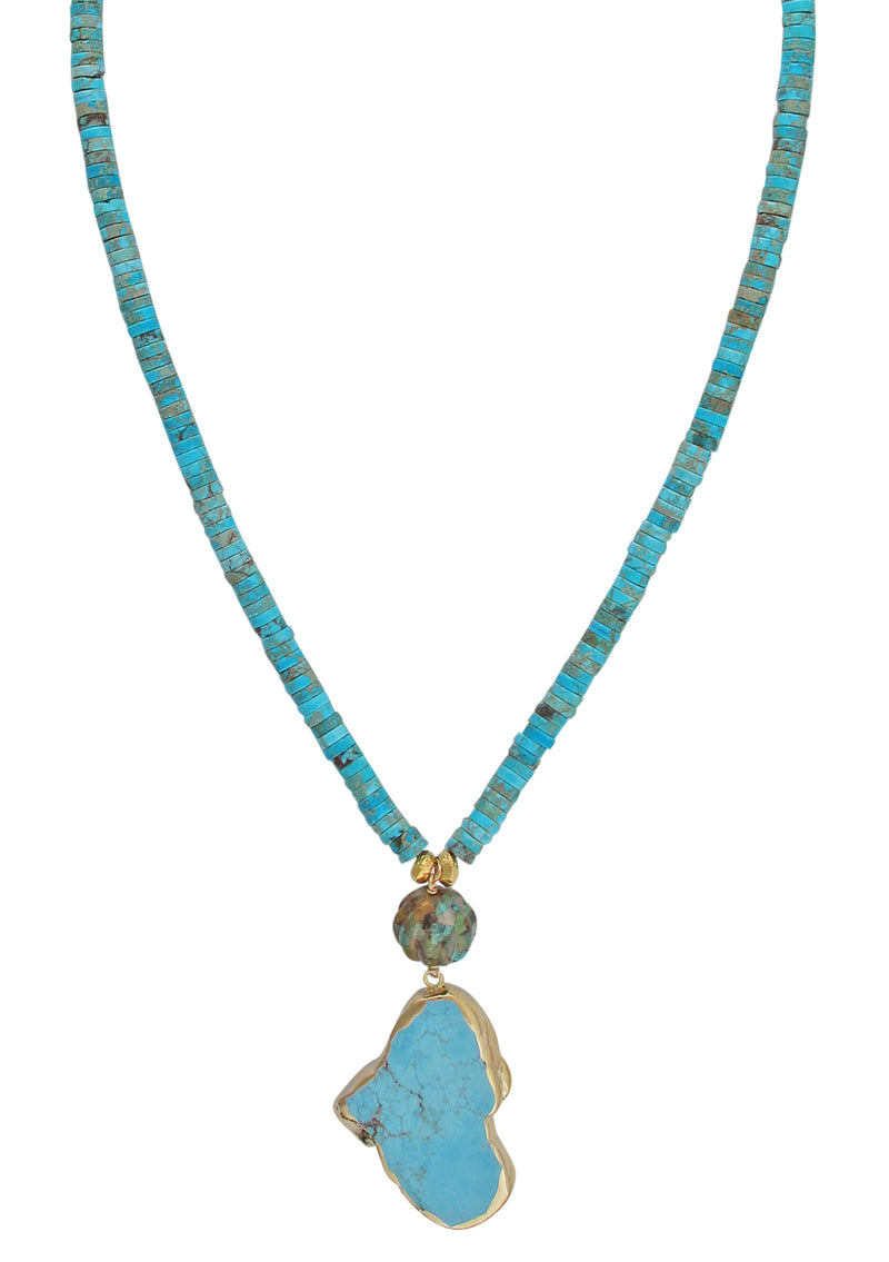 Imperial Jasper Turquoise Pendant Necklace