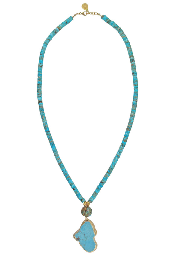 Imperial Jasper Turquoise Pendant Necklace