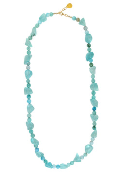 Raw Blue Quartz Amazonite Necklace