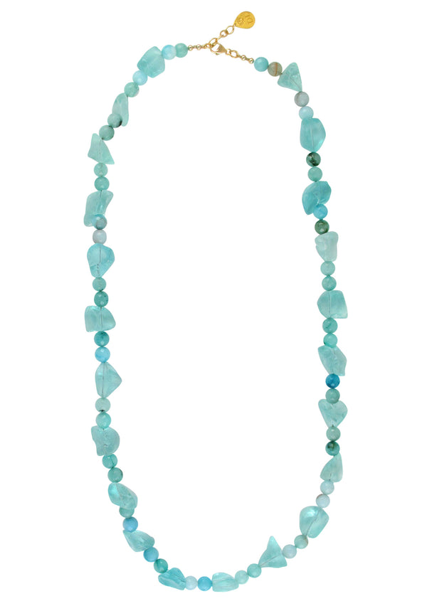 Raw Blue Quartz Amazonite Necklace